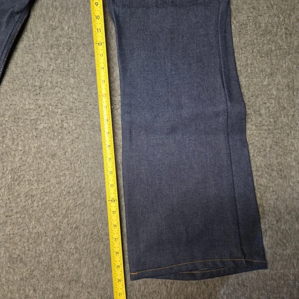 Vintage JC Penny Plain Pockets Boot Cut Jeans Mens 36x30 Blue Denim Raw NWT